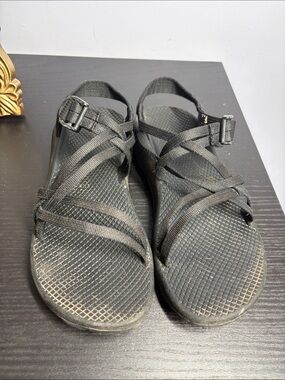 Chaco Black Strappy Comfort Sandals with Adjustable Buckle